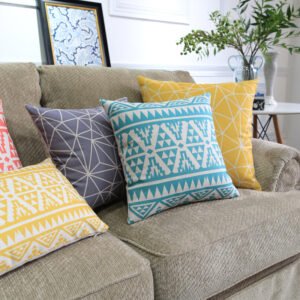 Modern Geometric Pattern Throw Pillow Set