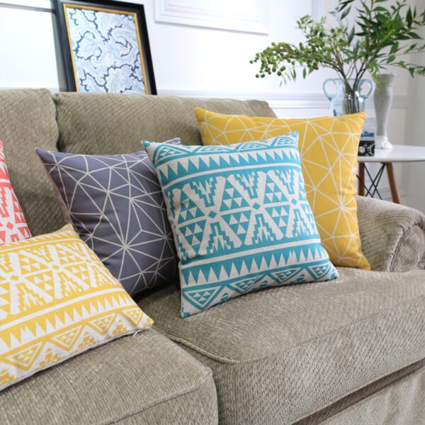 Modern Geometric Pattern Throw Pillow Set
