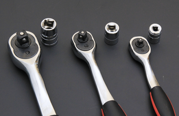 3-Piece Quick-Release Ratchet Wrench Set - Image 2